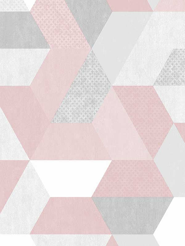 Loft Geometric fabric in blush color - pattern number VRLO03-905 - by Veer Decor in the Loft collection