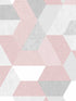 Loft Geometric fabric in blush color - pattern number VRLO03-905 - by Veer Decor in the Loft collection