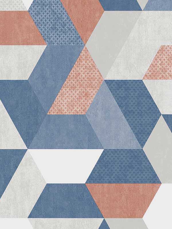 Loft Geometric fabric in red color - pattern number VRLO10-905 - by Veer Decor in the Loft collection