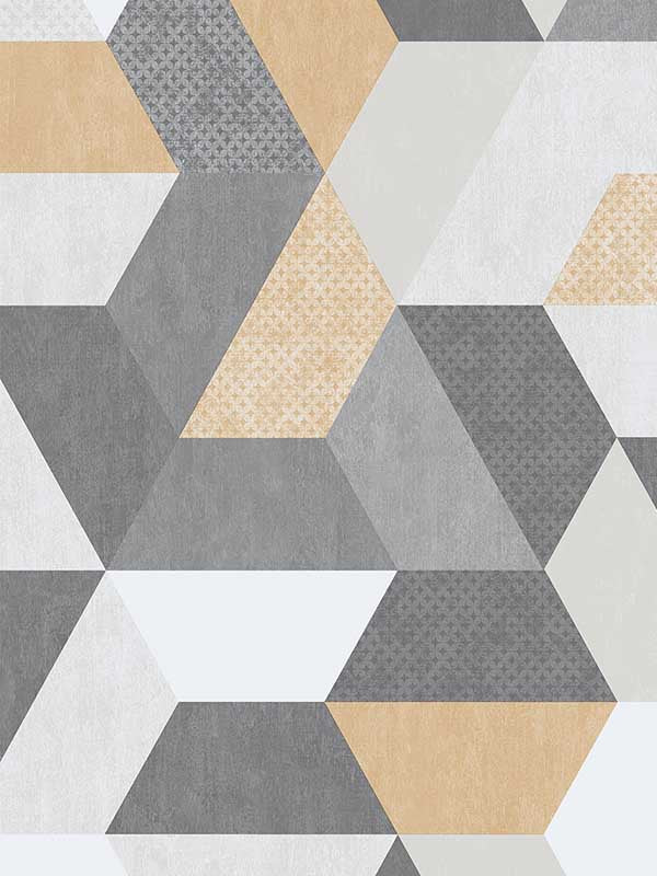 Loft Geometric fabric in yellow color - pattern number VRLO09-905 - by Veer Decor in the Loft collection