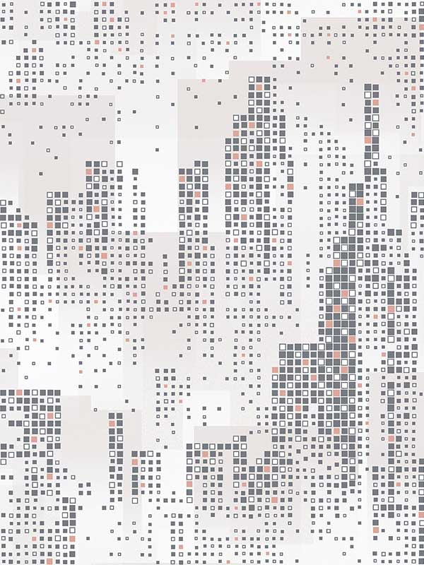Matrix City Skyline fabric in blush color - pattern number VRLO03-364 - by Veer Decor in the Loft collection