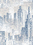 Matrix City Skyline fabric in whie color - pattern number VRLO00-364 - by Veer Decor in the Loft collection