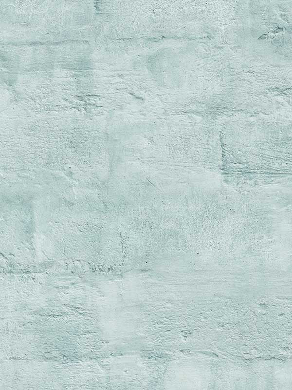 Painted Loft Bricks fabric in aqua color - pattern number VRLO04-035 - by Veer Decor in the Loft collection