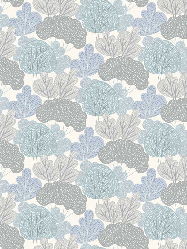 Little Woods fabric in blue color - pattern number VRKG01-869 - by Veer Decor in the My Kingdom collection
