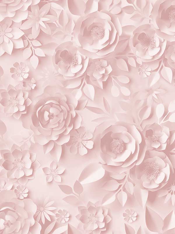 Paper Flowers wallpaper in pink color - pattern number VRKG03-644 - by Veer Decor in the My Kingdom collection