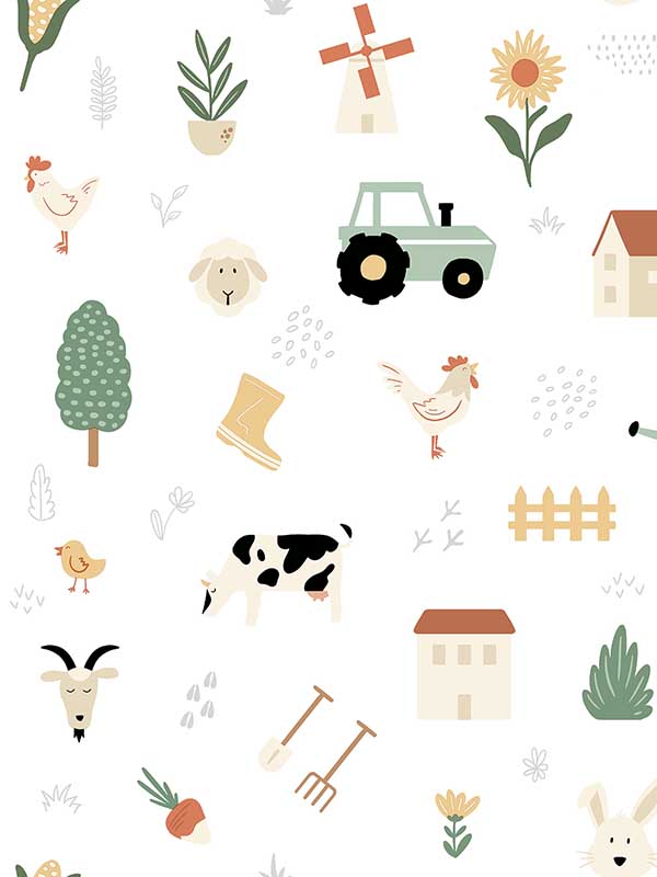 The Simple Life fabric in white color - pattern number VRKG07-515 - by Veer Decor in the My Kingdom collection