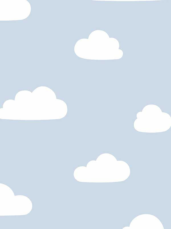 Clouds fabric in blue color - pattern number VRKG31-816 - by Veer Decor in the My Kingdom collection