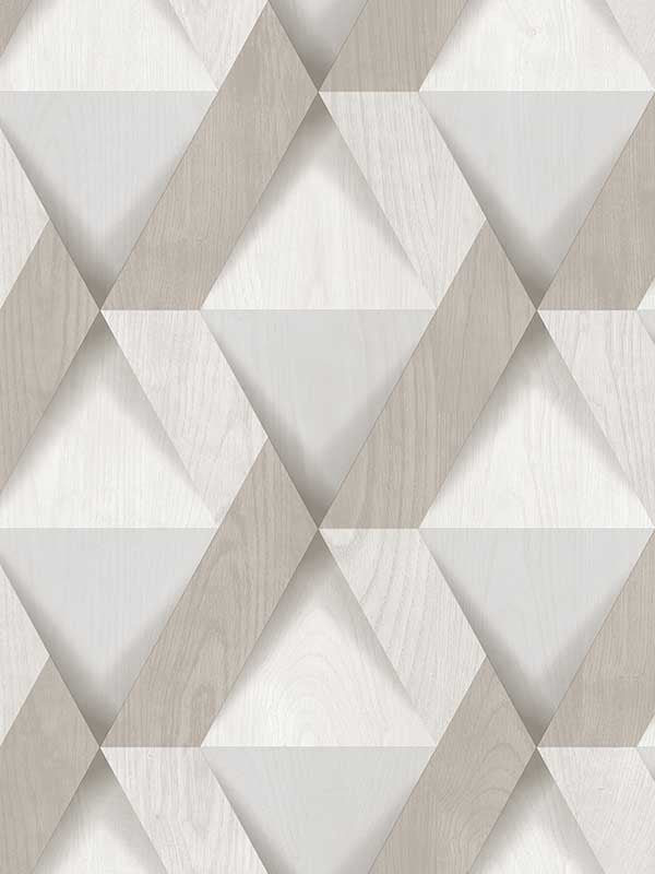 Modern Losange Wood fabric in beige color - pattern number VRNO07-196 - by Veer Decor in the Nomade collection