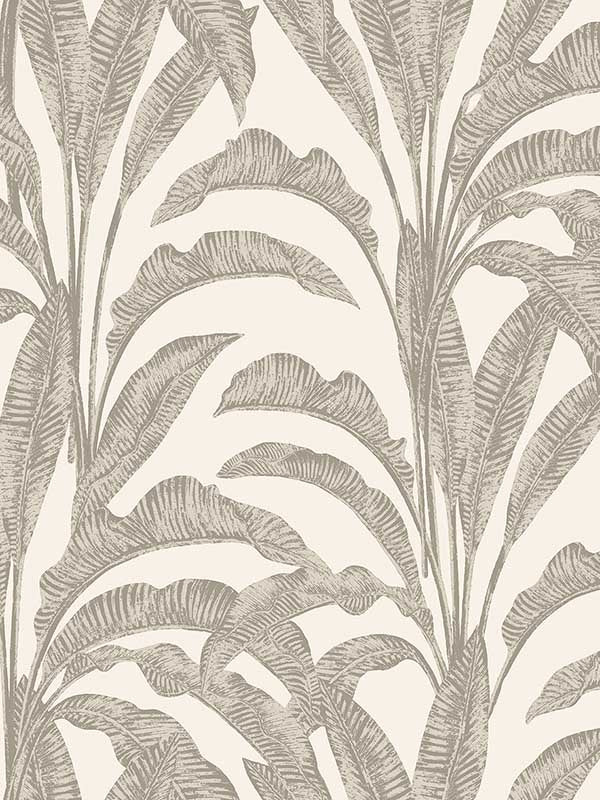 Luxe Tropical Palm fabric in beige color - pattern number VRNO07-916 - by Veer Decor in the Nomade collection