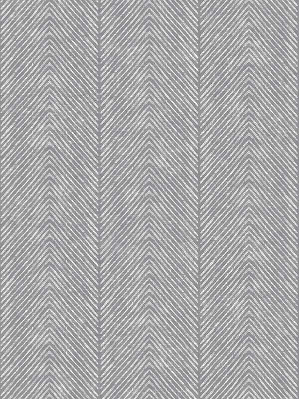 Nomad Herringbone Stripe wallpaper in dark grey color - pattern number VRNO09-296 - by Veer Decor in the Nomade collection