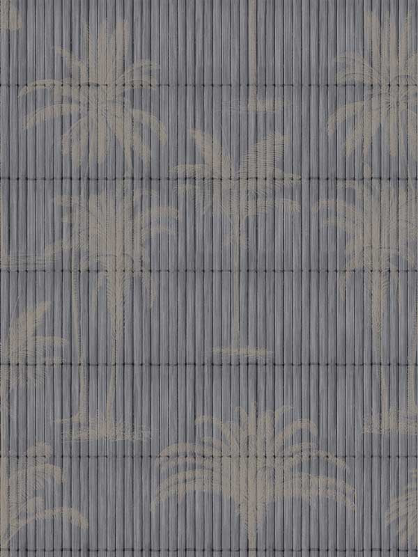 Vintage Palm Grove wallpaper in dark grey color - pattern number VRNO09-786 - by Veer Decor in the Nomade collection