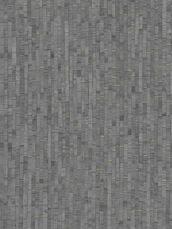 Faux Natural Straw fabric in dark grey color - pattern number VRNO09-946 - by Veer Decor in the Nomade collection