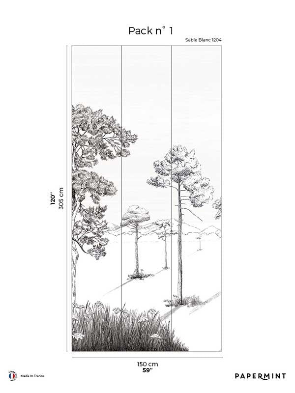 Shadows Pack 1 mural in beige color - pattern number 8184-BS1-A - by Veer Decor in the Papermint Wall Murals collection