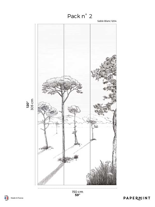 Shadows Pack 2 mural in beige color - pattern number 8184-BS1-B - by Veer Decor in the Papermint Wall Murals collection