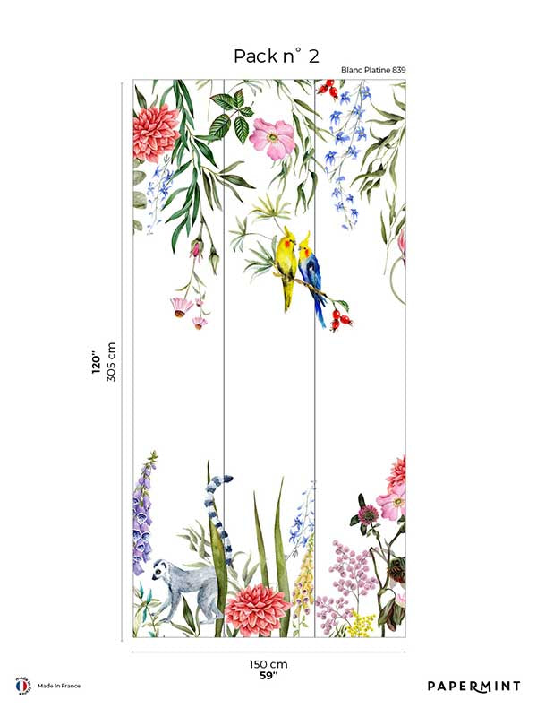 Lewis Pack 2 fabric in multi color - pattern number 8184-BU1-B - by Veer Decor in the Papermint Wall Murals collection