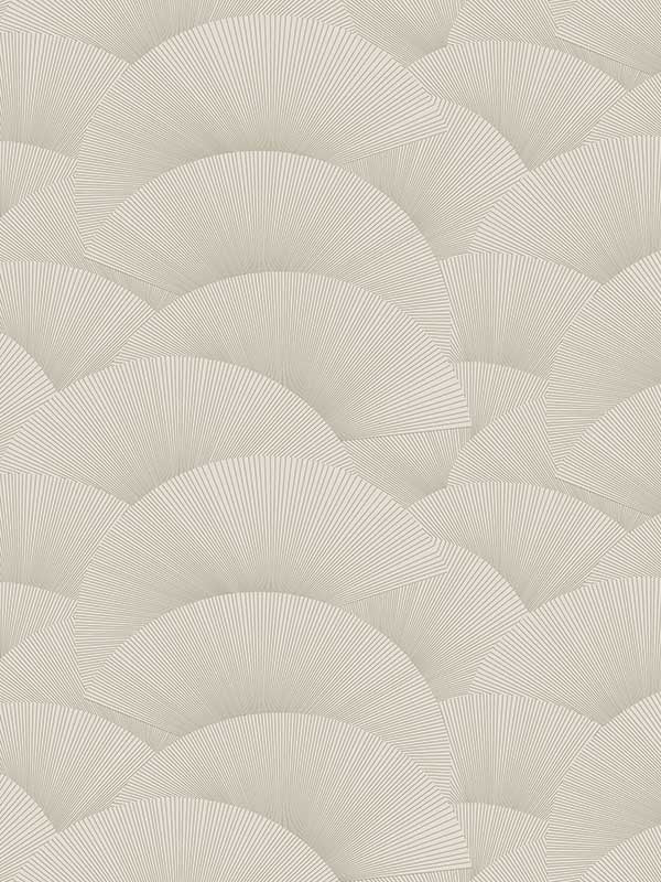 Morning Shell fabric in taupe and gold color - pattern number ZA8024 - by Ronald Redding in the Tea Garden Second Edition collection