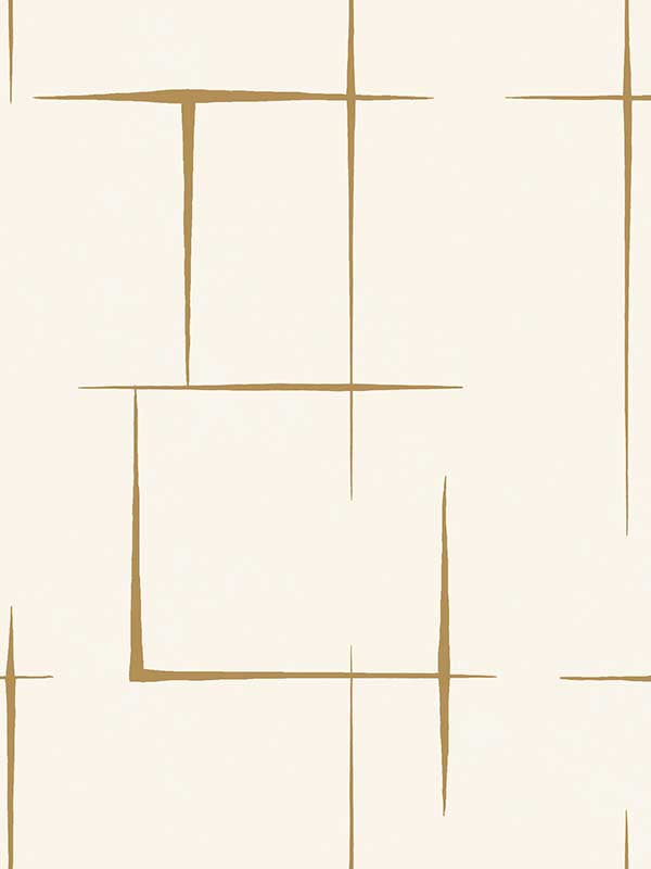 Malia wallpaper in gold and white color - pattern number ZA8053 - by Ronald Redding in the Tea Garden Second Edition collection