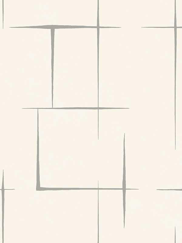 Malia wallpaper in grey and white color - pattern number ZA8055 - by Ronald Redding in the Tea Garden Second Edition collection