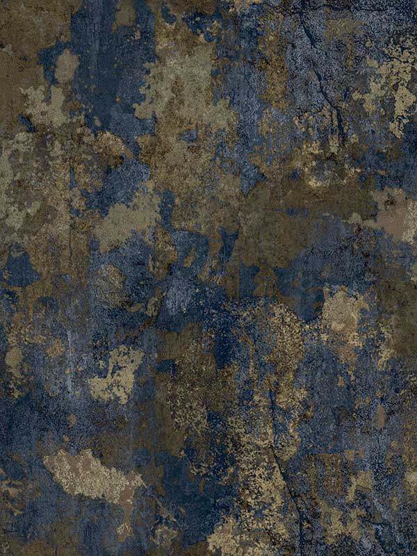 Patina Texture fabric in blue gold color - pattern number IT21176 - by Galerie in the Italian Textures 3 collection