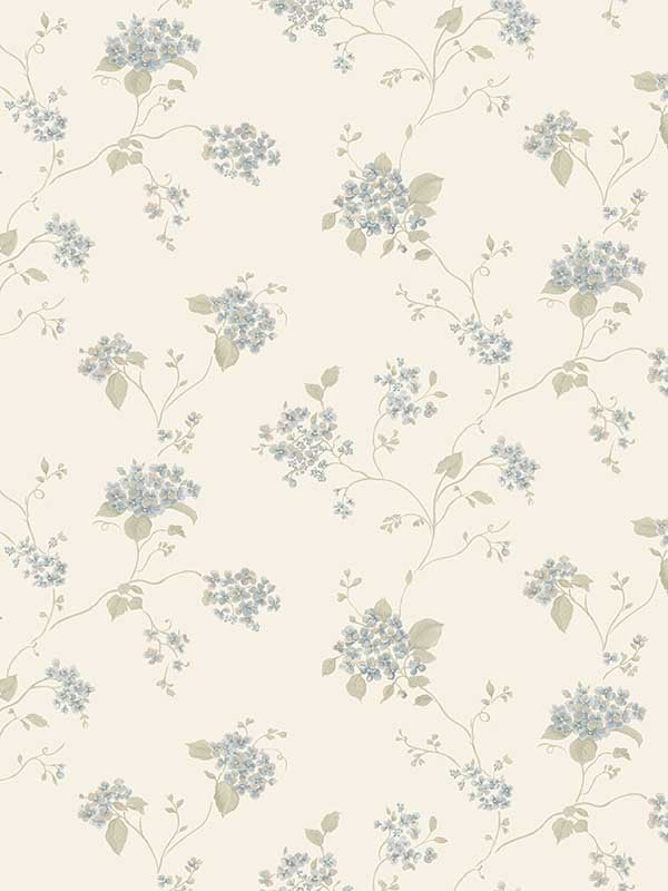 Hydrangea Trail fabric in beige color - pattern number G67865 - by Galerie in the Miniatures 3 collection