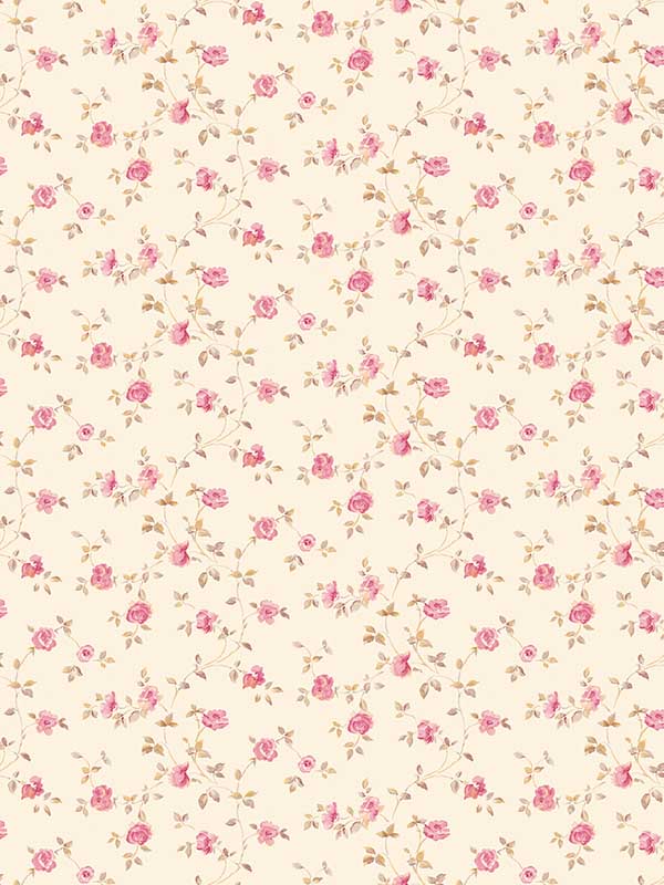 Modern Rose Trail fabric in beige color - pattern number G67888 - by Galerie in the Miniatures 3 collection