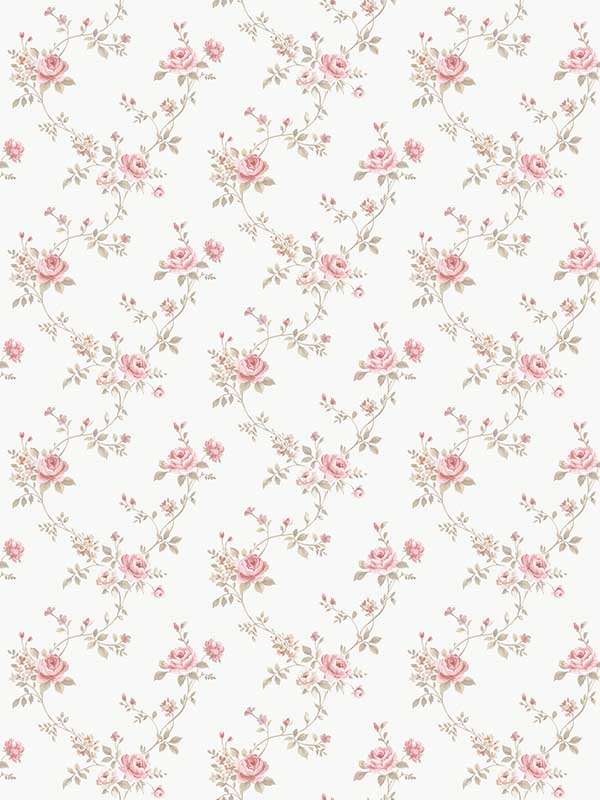 Multi Floral Trail fabric in pink color - pattern number G67897 - by Galerie in the Miniatures 3 collection