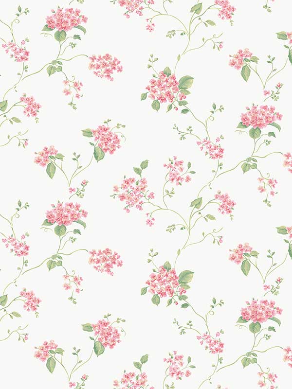 Hydrangea Trail fabric in pink color - pattern number G68718 - by Galerie in the Miniatures 3 collection