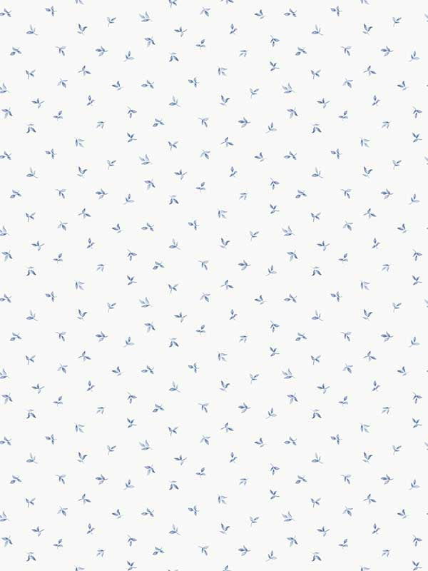 Mini Leaf Toss wallpaper in blue color - pattern number G68720 - by Galerie in the Miniatures 3 collection