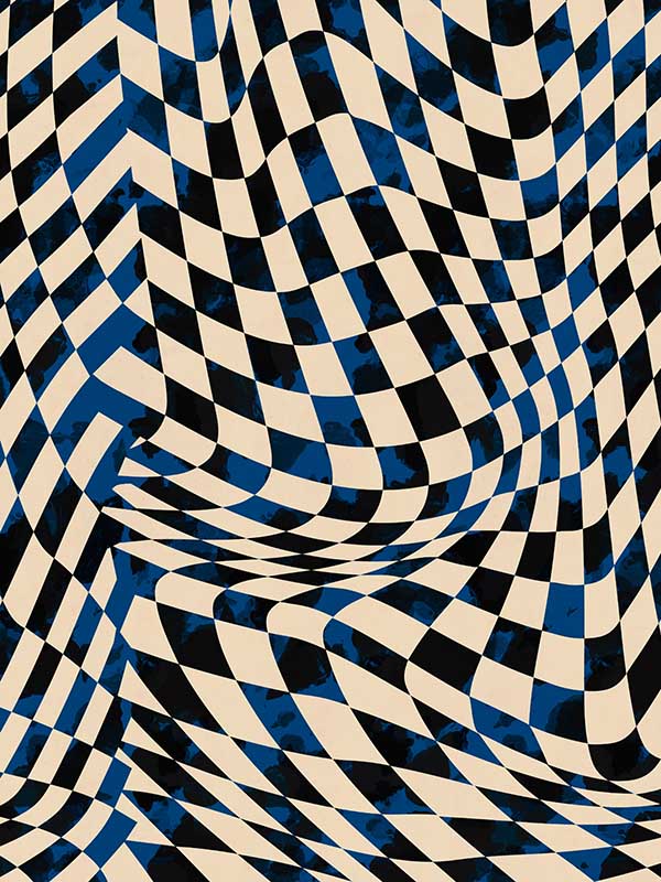 Spontaneity wallpaper in blue color - pattern number WP30251 - by Mind the Gap in the Jazz Live collection