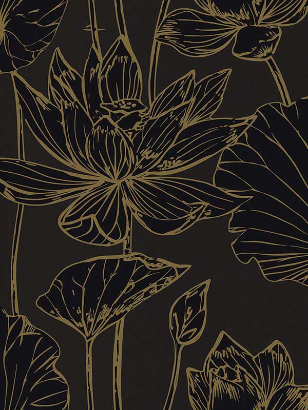 Viola fabric in graphite color - pattern number WH40700 - by Seabrook in the Piano collection