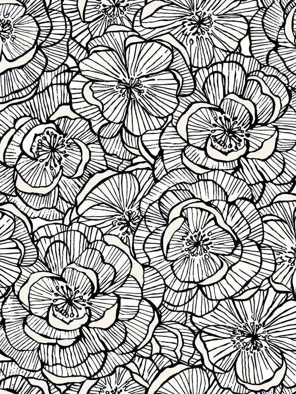 Alejandra fabric in night color - pattern number WH40810 - by Seabrook in the Piano collection