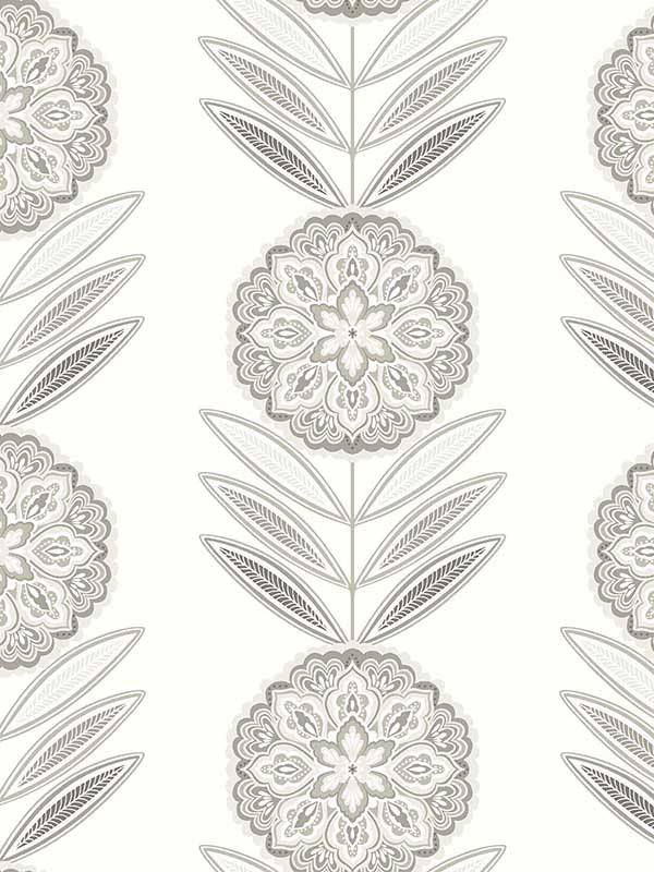Belle wallpaper in smoke color - pattern number WH41108 - by Seabrook in the Piano collection