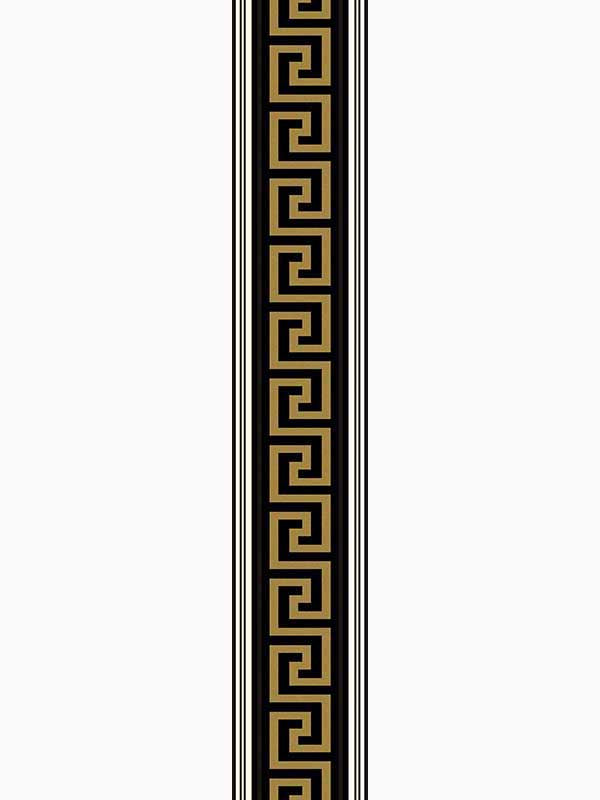 Lyre border in sun color - pattern number WH42106 - by Seabrook in the Piano collection