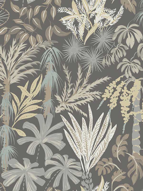 Everglades Botanical wallpaper in grey color - pattern number 4172-27481 - by A Street Prints in the Sea Salt collection