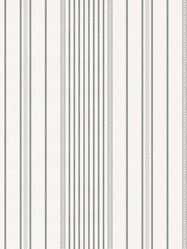 Navarres Stripe Faux Linen wallpaper in charcoal color - pattern number 4172-27486 - by A Street Prints in the Sea Salt collection