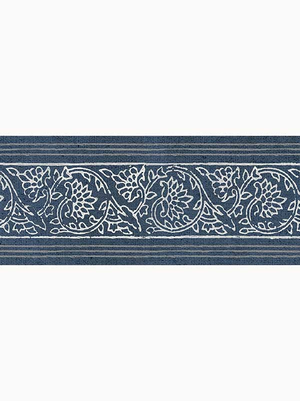 Carved Floral fabric in blue color - pattern number 4148-14502 - by Chesapeake in the PrintWorks collection