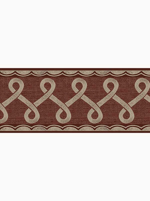 Scalloped Ribbon fabric in red color - pattern number 4148-14506 - by Chesapeake in the PrintWorks collection