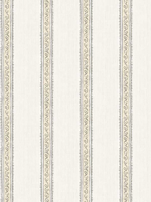 Mandevilla Vine Stripe fabric in honey color - pattern number 4148-27430 - by Chesapeake in the PrintWorks collection