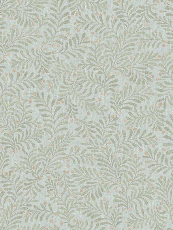 Chrysantha Berry Branches wallpaper in aqua color - pattern number 4148-27446 - by Chesapeake in the PrintWorks collection