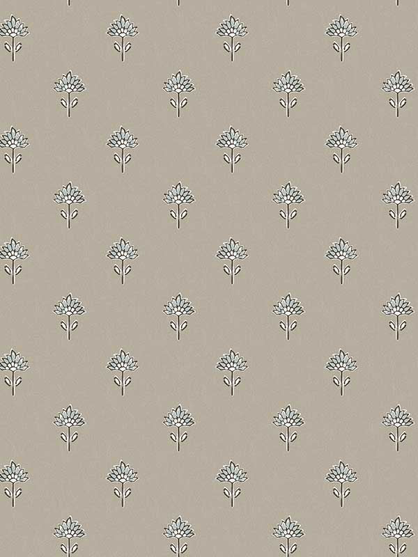 Surdiva Floral Fan wallpaper in stone color - pattern number 4148-27460 - by Chesapeake in the PrintWorks collection