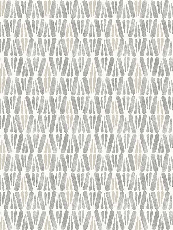 Nabi Geometric wallpaper in charcoal color - pattern number 4148-27463 - by Chesapeake in the PrintWorks collection