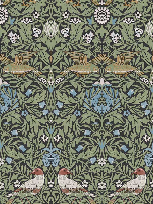 Bird Floral Thicket wallpaper in multicolor color - pattern number 4171-82062 - by A Street Prints in the Hidden Treasures Volume 2 collection
