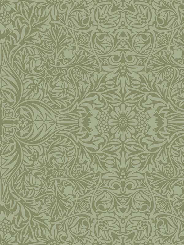 Ceiling Intricate Floral wallpaper in green color - pattern number 4171-82071 - by A Street Prints in the Hidden Treasures Volume 2 collection