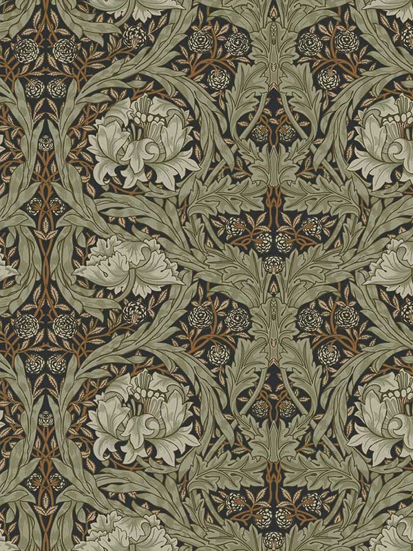 African Marigold Floral wallpaper in black color - pattern number 4171-82073 - by A Street Prints in the Hidden Treasures Volume 2 collection