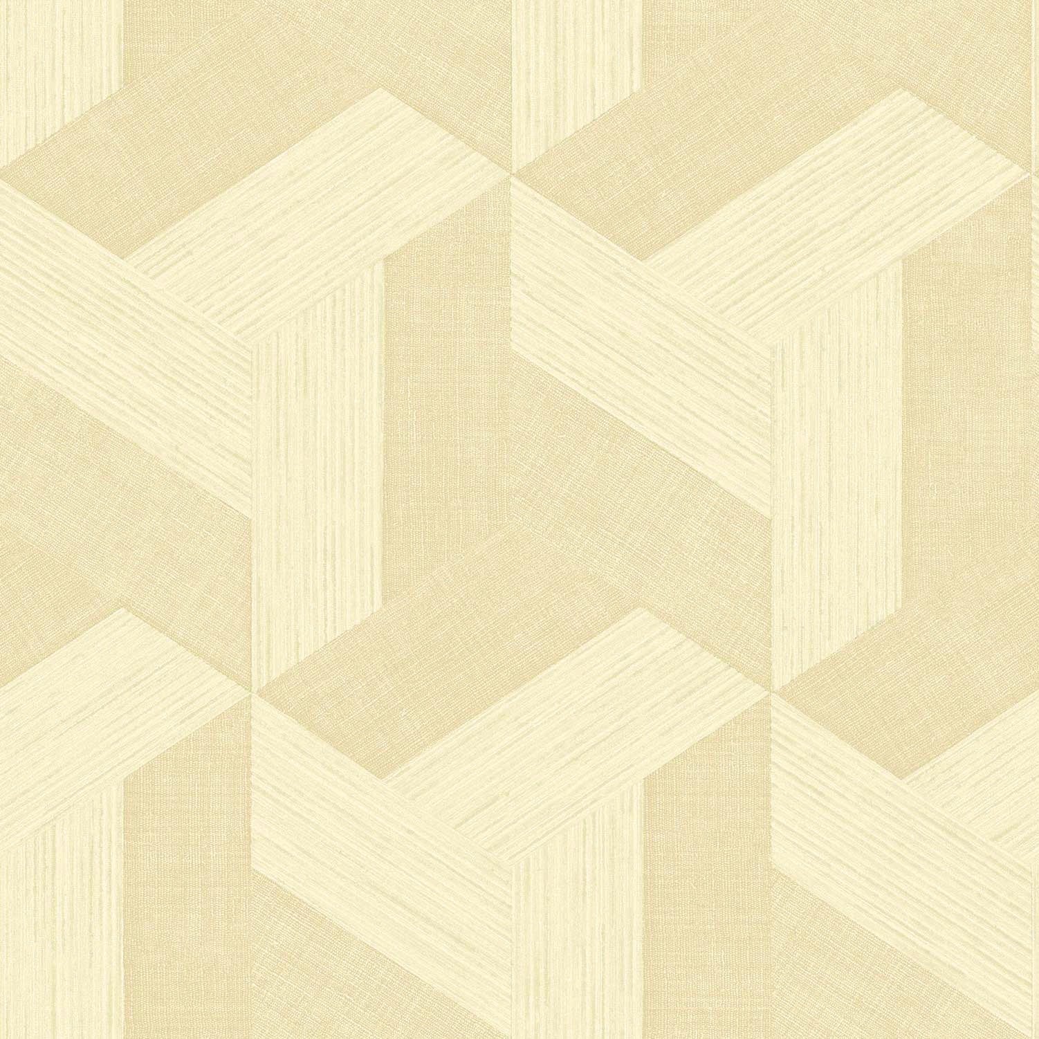 Geometric wallpaper in beige color - pattern number SY27507 - by Galerie in the Synergy collection