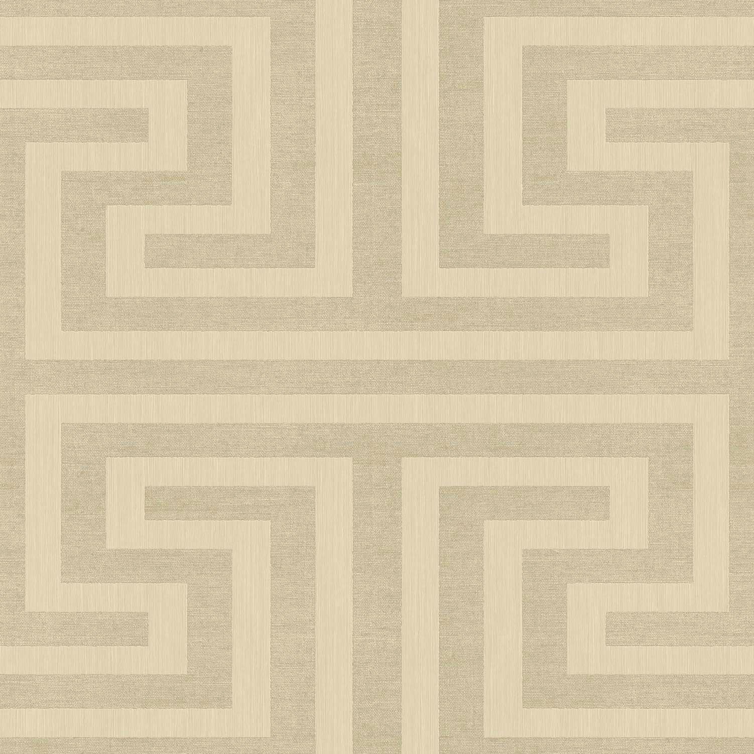 Geometric wallpaper in beige color - pattern number SY27514 - by Galerie in the Synergy collection