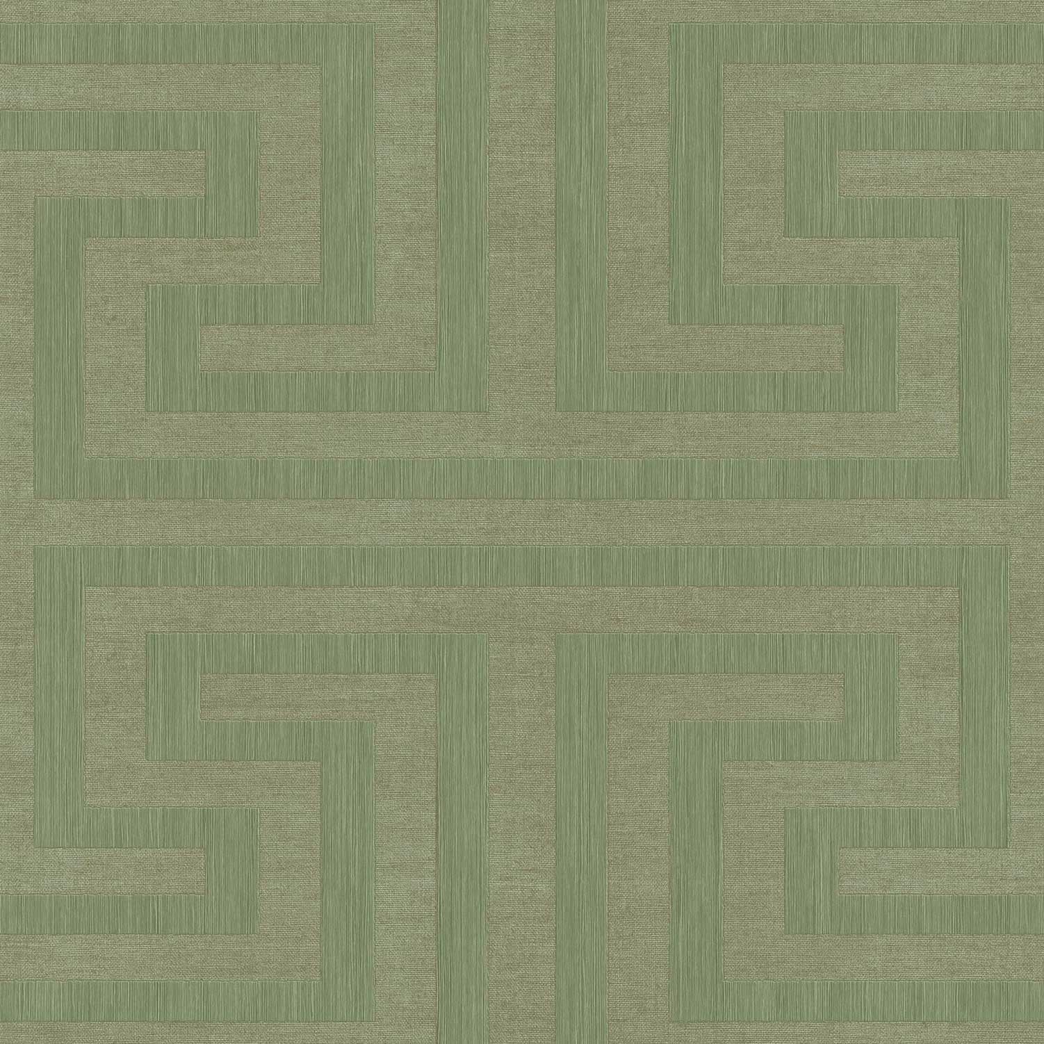 Geometric wallpaper in green color - pattern number SY27515 - by Galerie in the Synergy collection