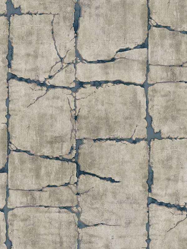 Mojave wallpaper in navy color - pattern number GN2582 - by York in the Woodnote collection