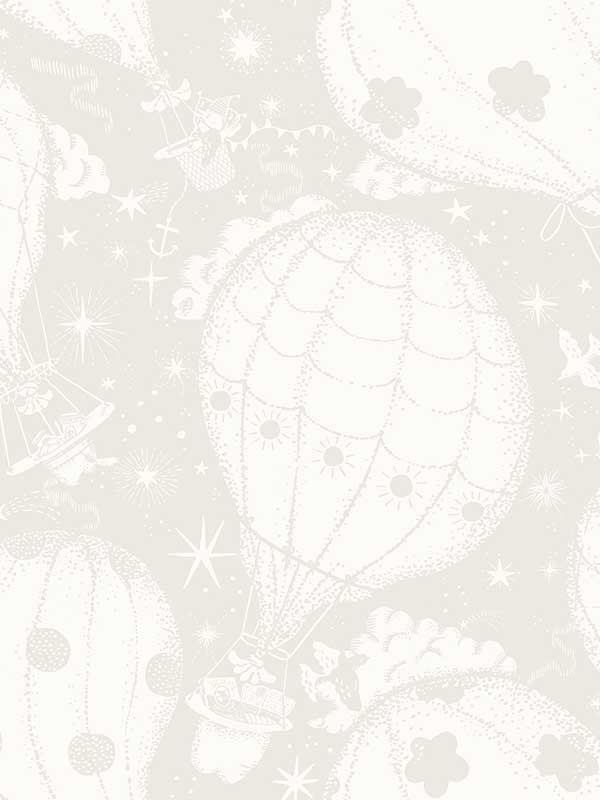 Ballongerna fabric in grey color - pattern number MB29001 - by York in the Daydream collection