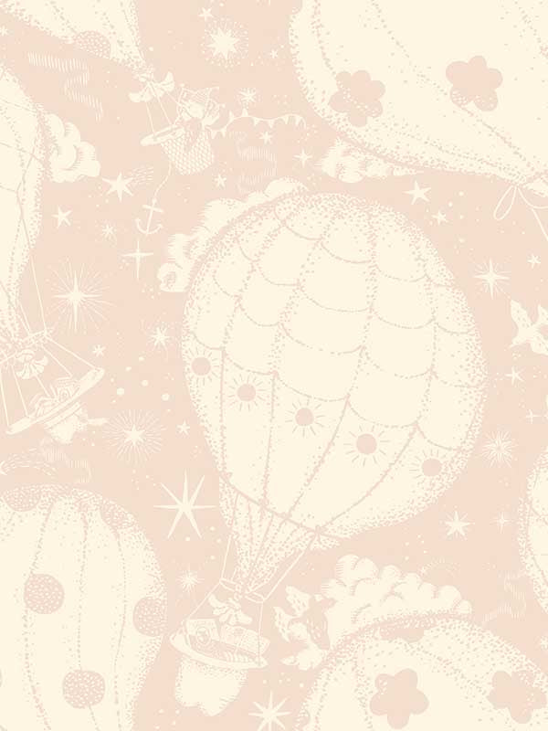 Ballongerna fabric in pink color - pattern number MB29003 - by York in the Daydream collection